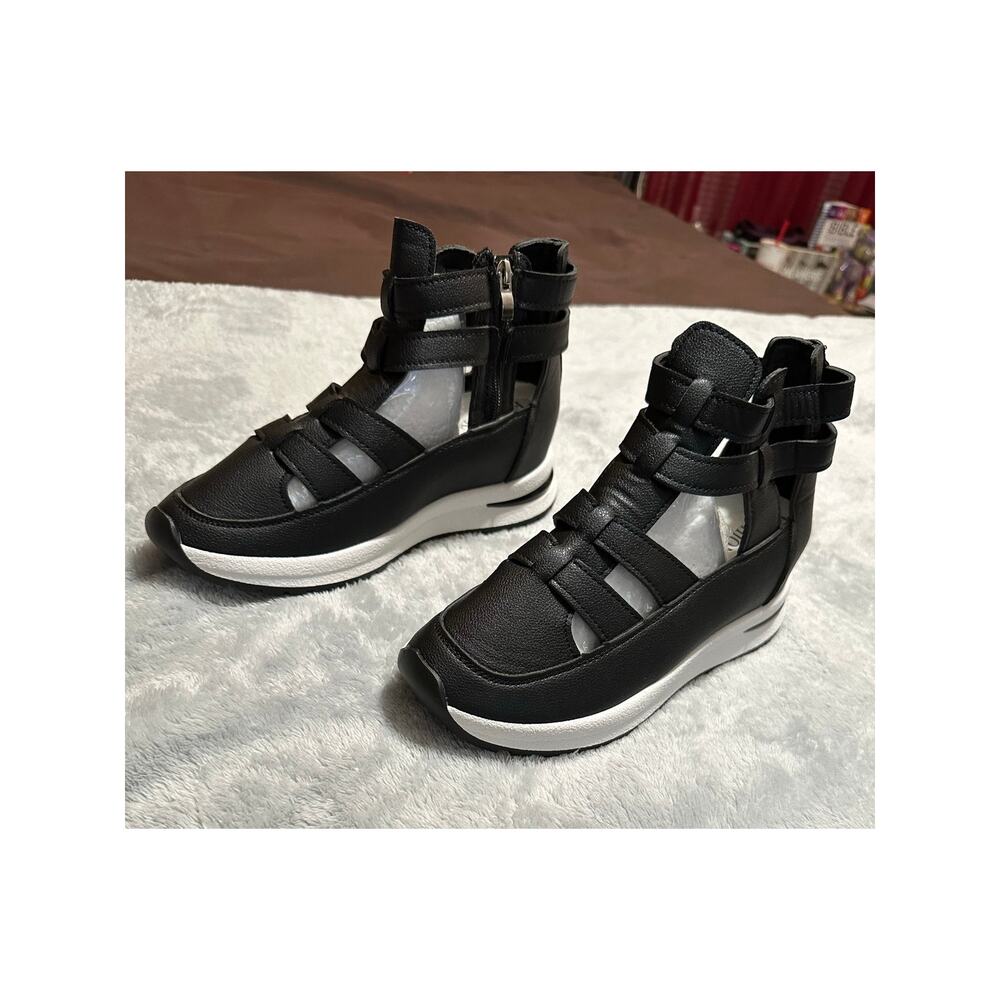 NEW Summer Platform Gladiator Sandals: Black Wedge Sneakers - Picture 2 of 7